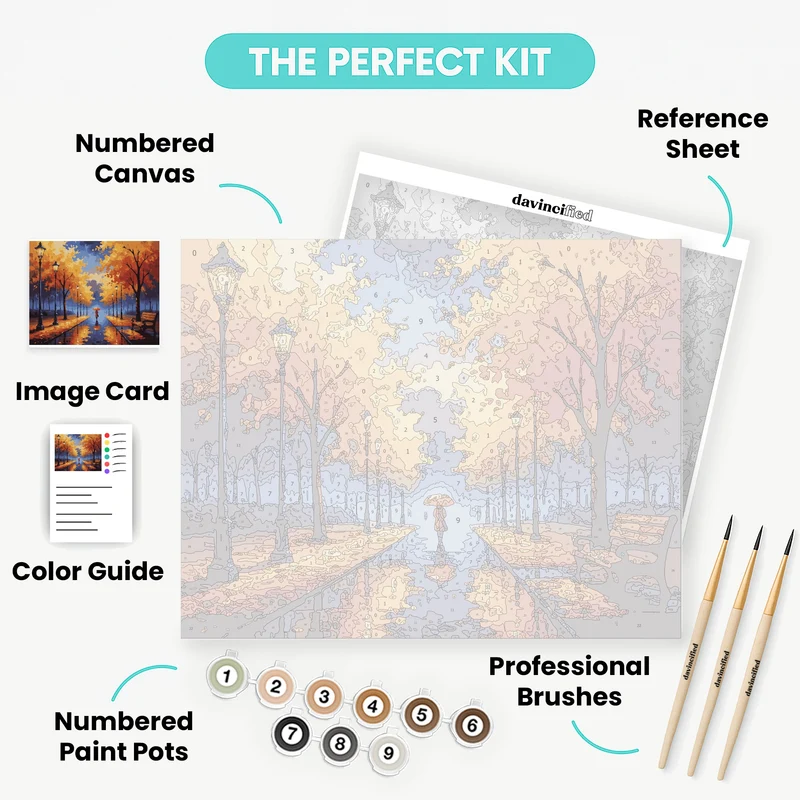 Autumn Park Stroll - Paint by Numbers Kit