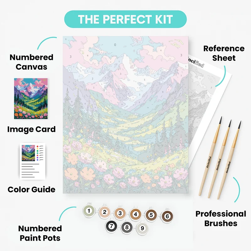 Alpine Valley Bloom - Paint by Numbers Kit