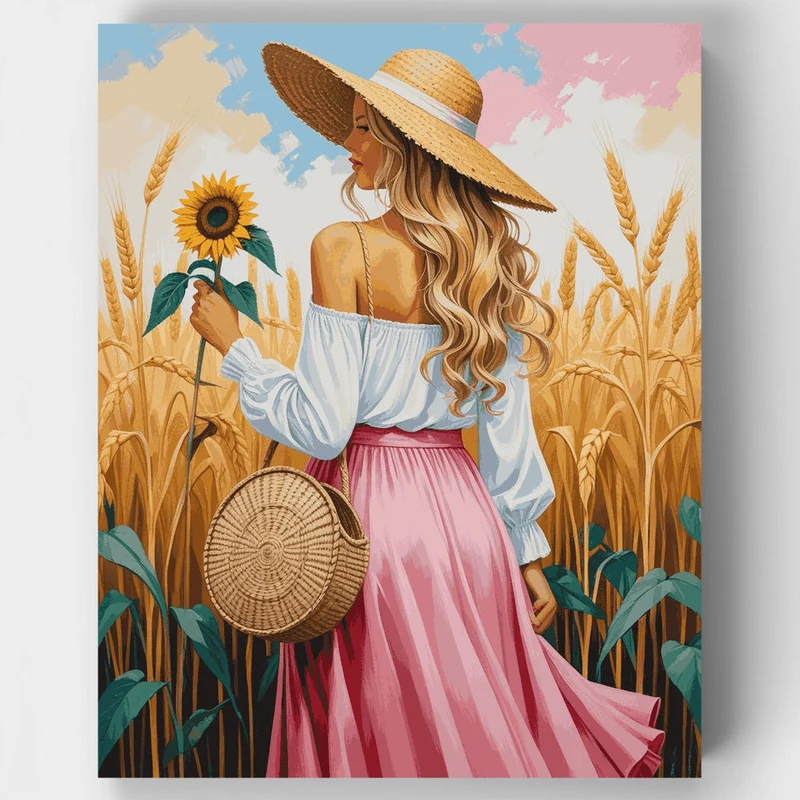 Summer Wheat Field - Paint by Numbers Kit