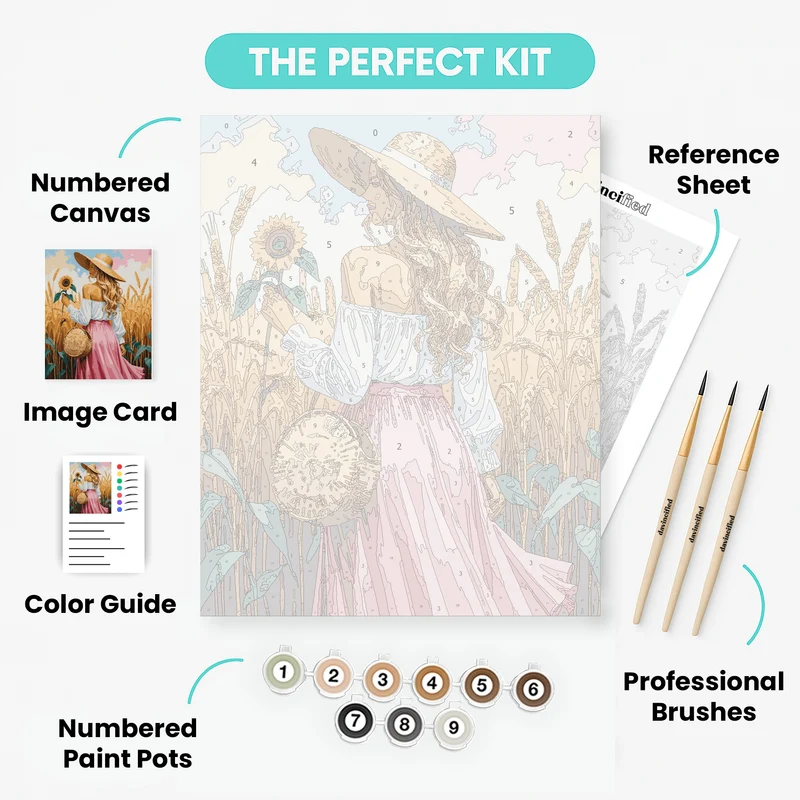 Summer Wheat Field - Paint by Numbers Kit