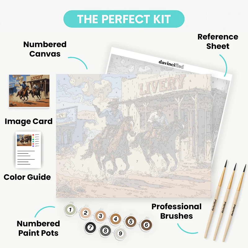 Wild West Cowboys - Paint by Numbers Kit
