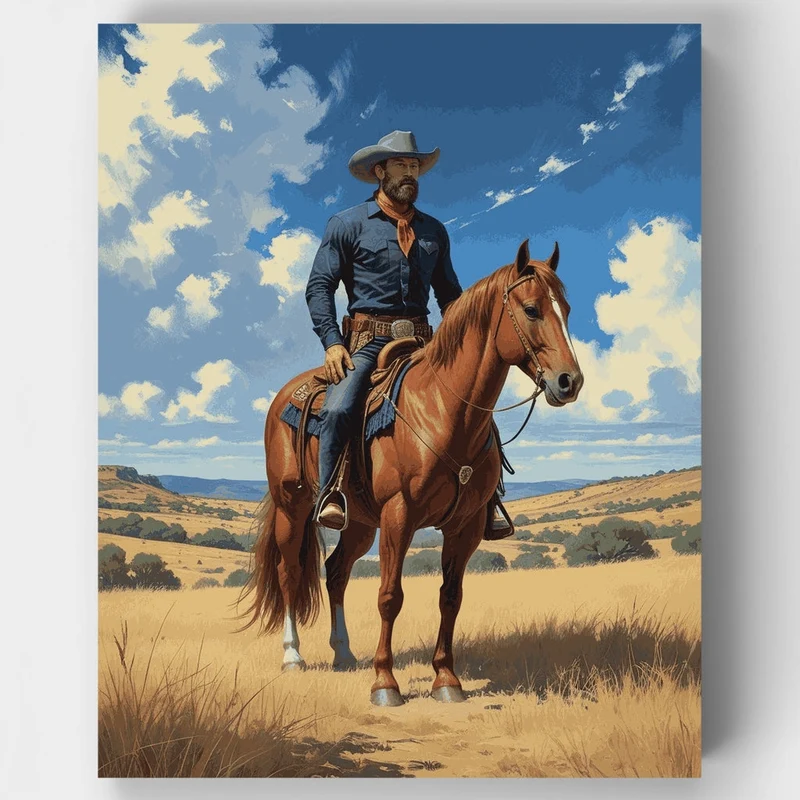 Cowboy on the Range - Paint by Numbers Kit