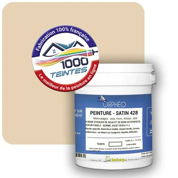 Peinture Anticorrosion Natura Orphéo® Ivoire Clair (RAL Classic 1015) Intérieur/Extérieur SATIN