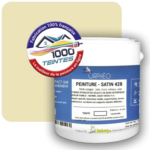 Peinture Anticorrosion Natura Orphéo® Les Jaunes (Mille Teintes E8-6) Intérieur/Extérieur SATIN