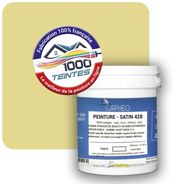 Peinture Anticorrosion Natura Orphéo® Les Jaunes (Mille Teintes E8-42) Intérieur/Extérieur SATIN