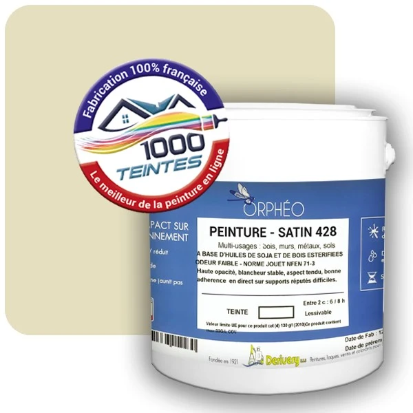 Peinture Anticorrosion Natura Orphéo® Les Jaunes (Mille Teintes E8-31) Intérieur/Extérieur SATIN