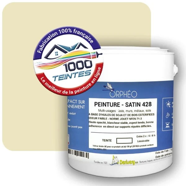 Peinture Anticorrosion Natura Orphéo® Les Jaunes (Mille Teintes E8-26) Intérieur/Extérieur SATIN