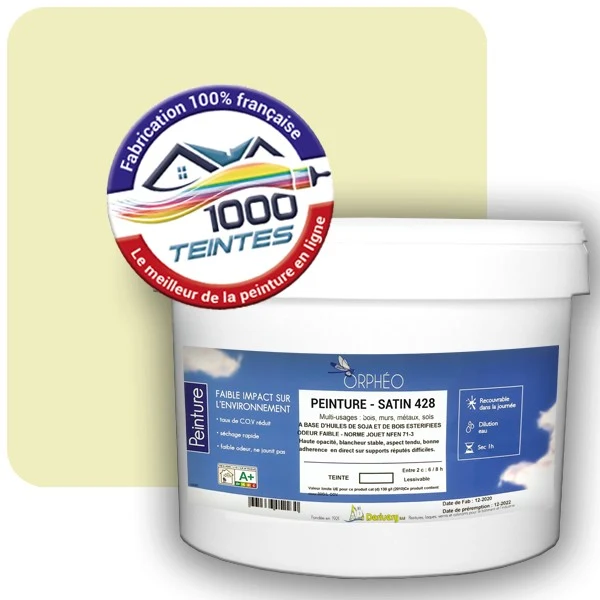 Peinture Anticorrosion Natura Orphéo® Les Jaunes (Mille Teintes E8-21) Intérieur/Extérieur SATIN