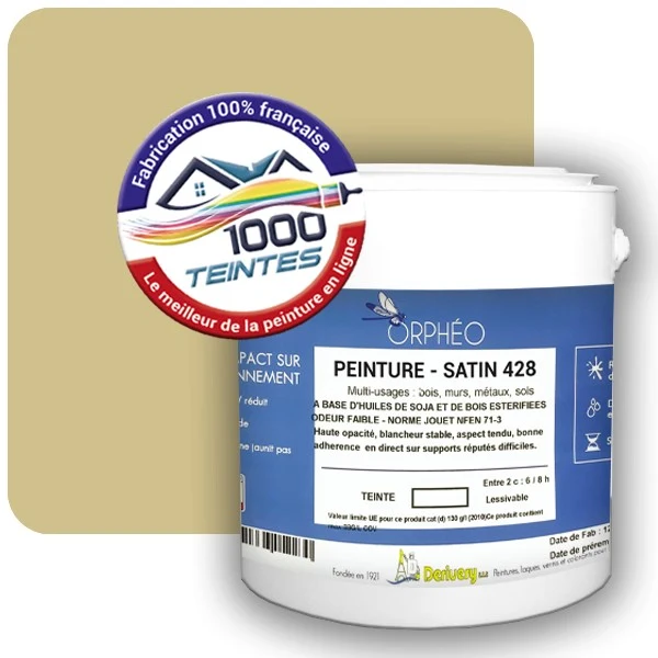 Peinture Anticorrosion Natura Orphéo® Les Jaunes (Mille Teintes E8-13) Intérieur/Extérieur SATIN