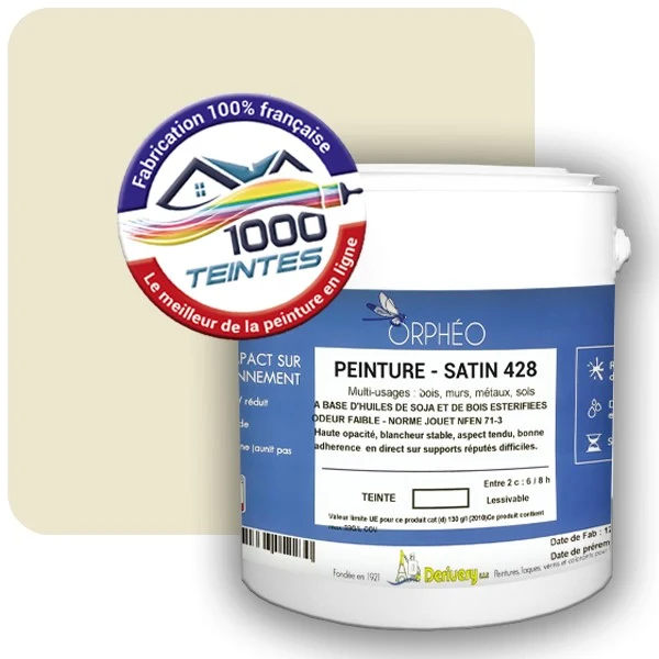 Peinture Anticorrosion Natura Orphéo® Les Jaunes (Mille Teintes E8-11) Intérieur/Extérieur SATIN