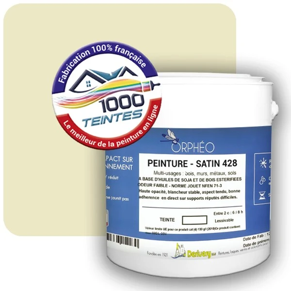 Peinture Anticorrosion Natura Orphéo® Les Jaunes (Mille Teintes E8-1) Intérieur/Extérieur SATIN