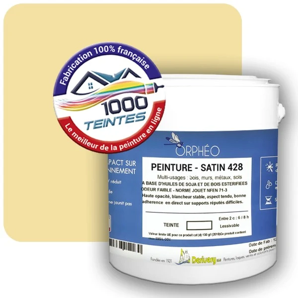 Peinture Anticorrosion Natura Orphéo® Les Jaunes (Mille Teintes E7-7) Intérieur/Extérieur SATIN