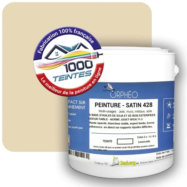 Peinture Anticorrosion Natura Orphéo® Les Jaunes (Mille Teintes E7-57) Intérieur/Extérieur SATIN