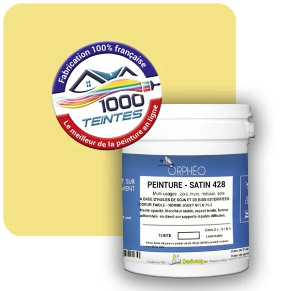 Peinture Anticorrosion Natura Orphéo® Les Jaunes (Mille Teintes E7-42) Intérieur/Extérieur SATIN