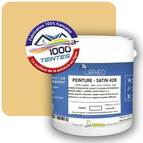 Peinture Anticorrosion Natura Orphéo® Les Jaunes (Mille Teintes E6-8) Intérieur/Extérieur SATIN