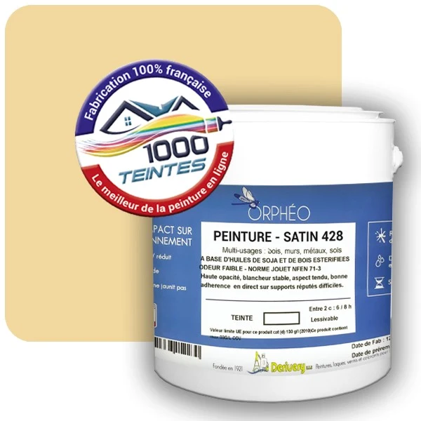 Peinture Anticorrosion Natura Orphéo® Les Jaunes (Mille Teintes E6-46) Intérieur/Extérieur SATIN