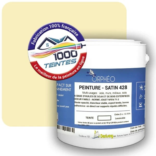 Peinture Anticorrosion Natura Orphéo® Les Jaunes (Mille Teintes E6-42) Intérieur/Extérieur SATIN