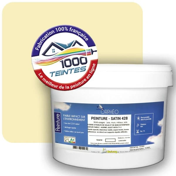 Peinture Anticorrosion Natura Orphéo® Les Jaunes (Mille Teintes E6-42) Intérieur/Extérieur SATIN