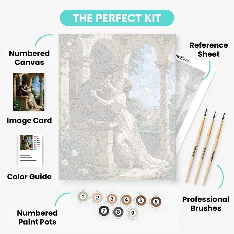 Romeo and Juliet Balcony Scene - Paint by Numbers Kit
