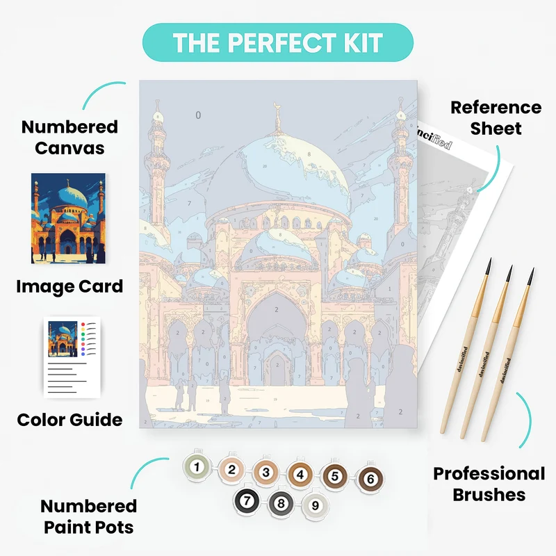 Islamic Mosque Architecture - Paint by Numbers Kit