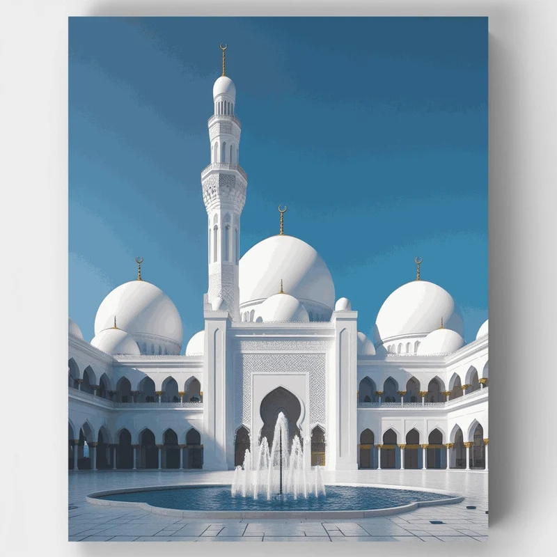 Sheikh Zayed Grand Mosque - Paint by Numbers Kit