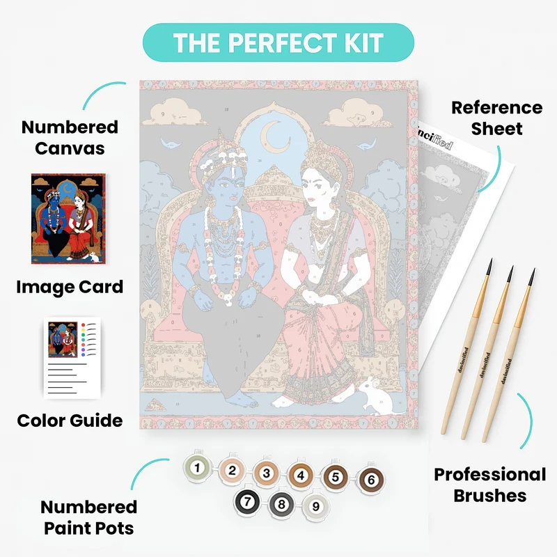 Kali and Parvati Divine Union - Paint by Numbers Kit