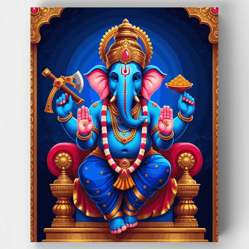 Ganesha the Remover of Obstacles - Paint by Numbers Kit