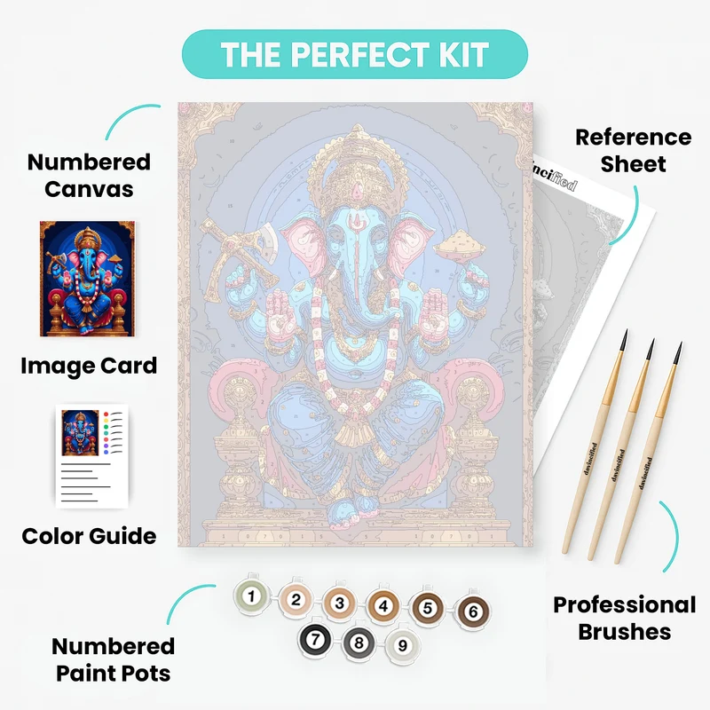 Ganesha the Remover of Obstacles - Paint by Numbers Kit