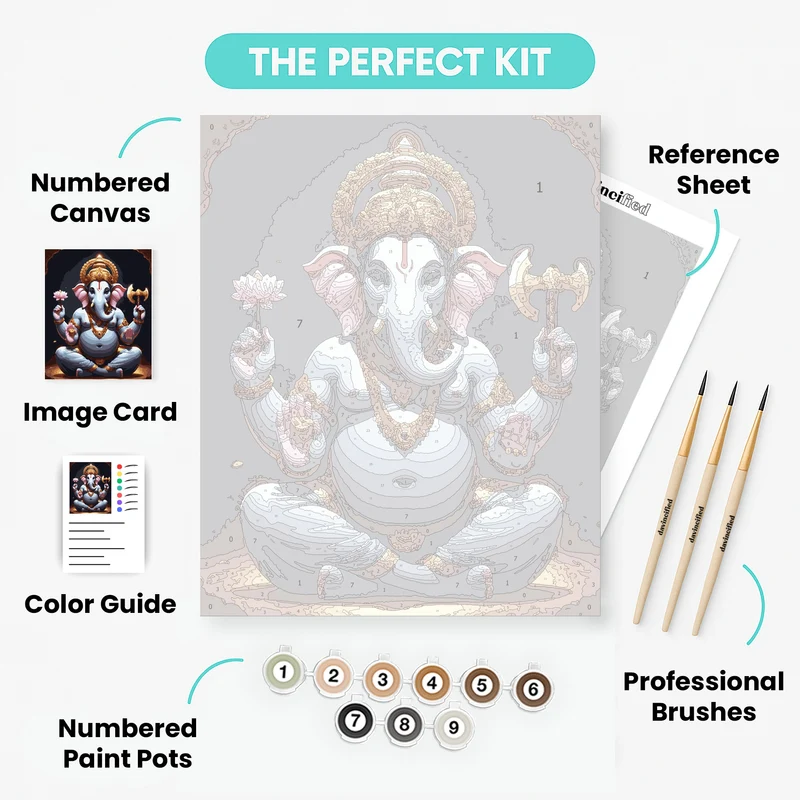 Divine Ganesha - Paint by Numbers Kit