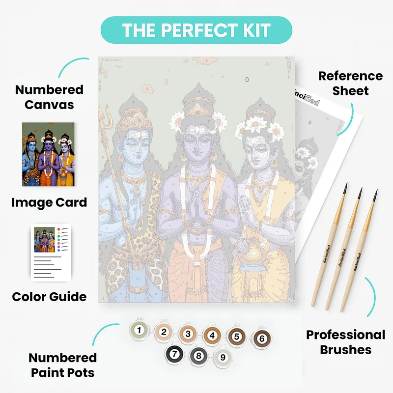Hindu Trinity - Paint by Numbers Kit