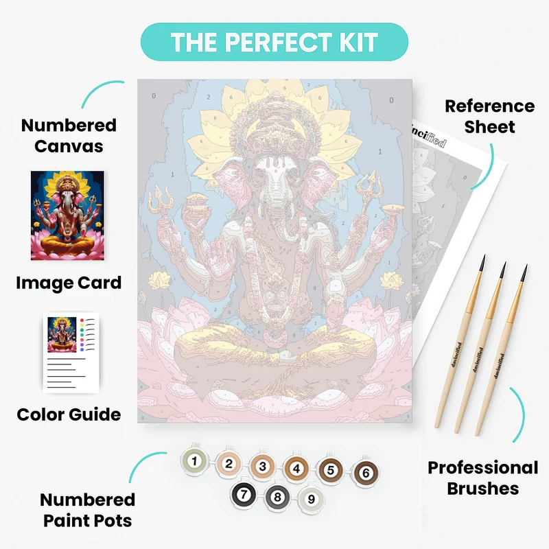 Lord Ganesha - Paint by Numbers Kit