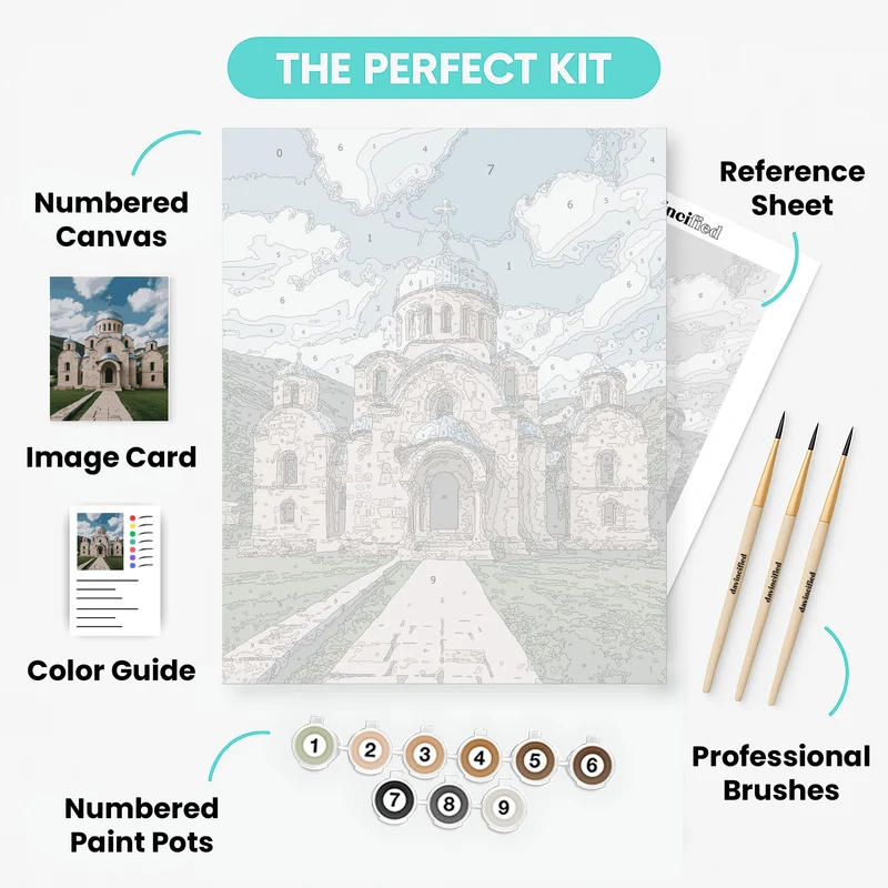 Eastern Orthodox Monastery - Paint by Numbers Kit