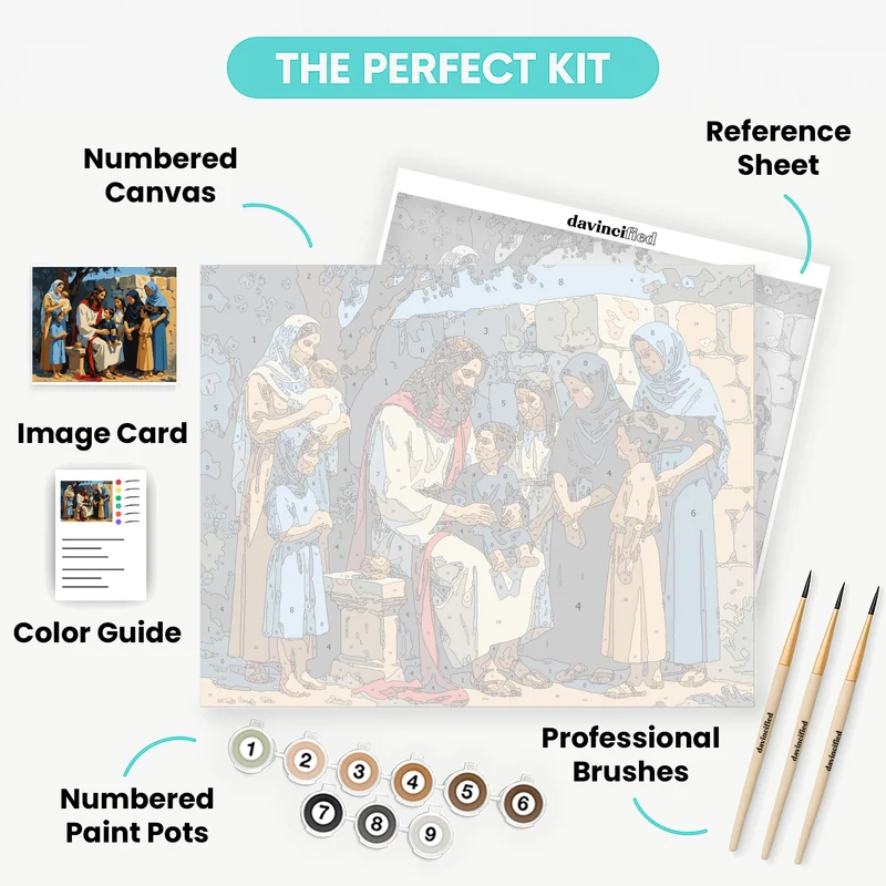 Jesus Blessing the Children - Paint by Numbers Kit