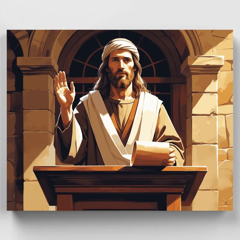 Jesus Teaching - Paint by Numbers Kit