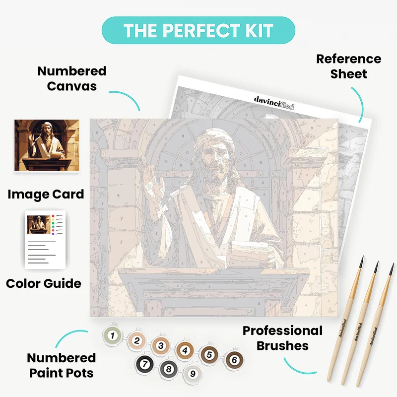 Jesus Teaching - Paint by Numbers Kit