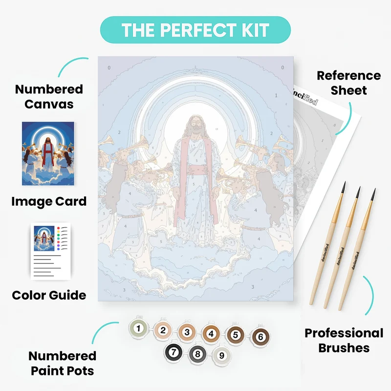 Heavenly Trumpets Celebration - Paint by Numbers Kit
