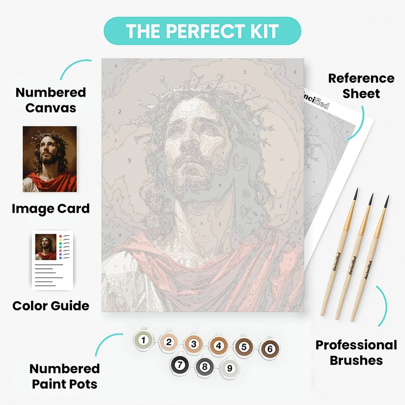 Crown of Thorns Portrait - Paint by Numbers Kit
