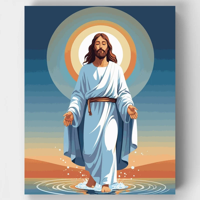 Christ Walking on Water - Paint by Numbers Kit