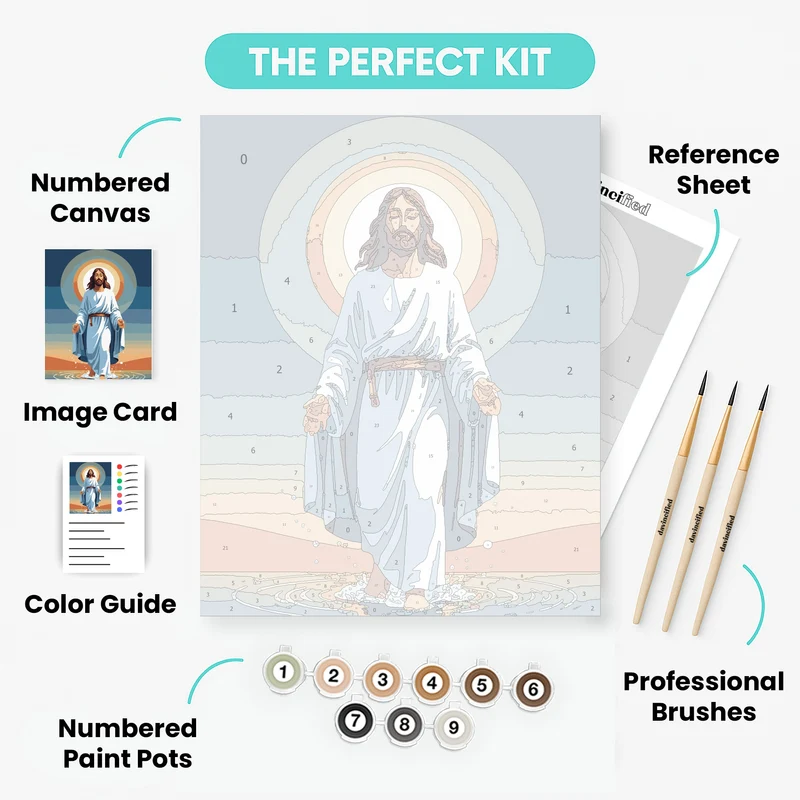 Christ Walking on Water - Paint by Numbers Kit