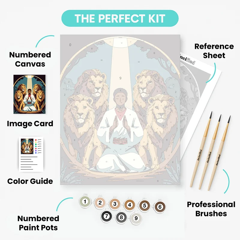 Daniel in the Lions' Den - Paint by Numbers Kit