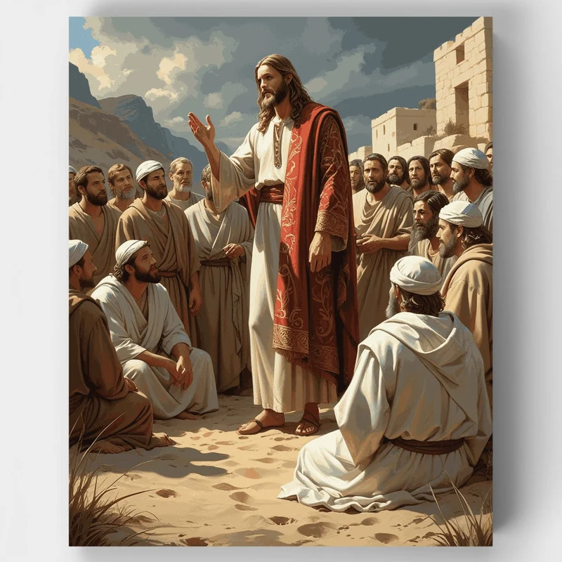 Jesus Teaching His Disciples - Paint by Numbers Kit