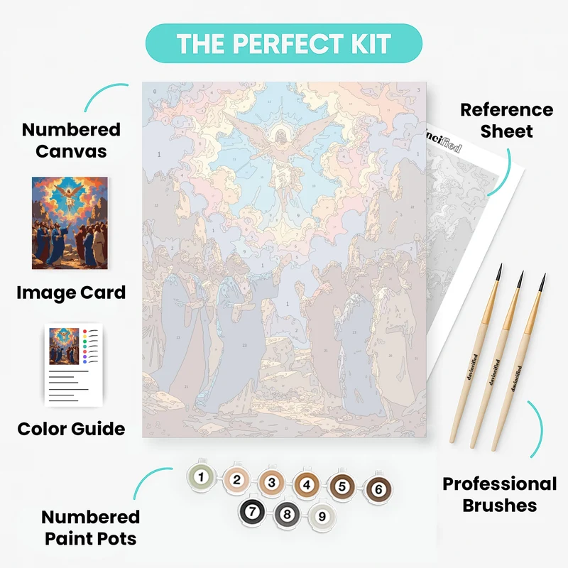 The Ascension with Disciples - Paint by Numbers Kit