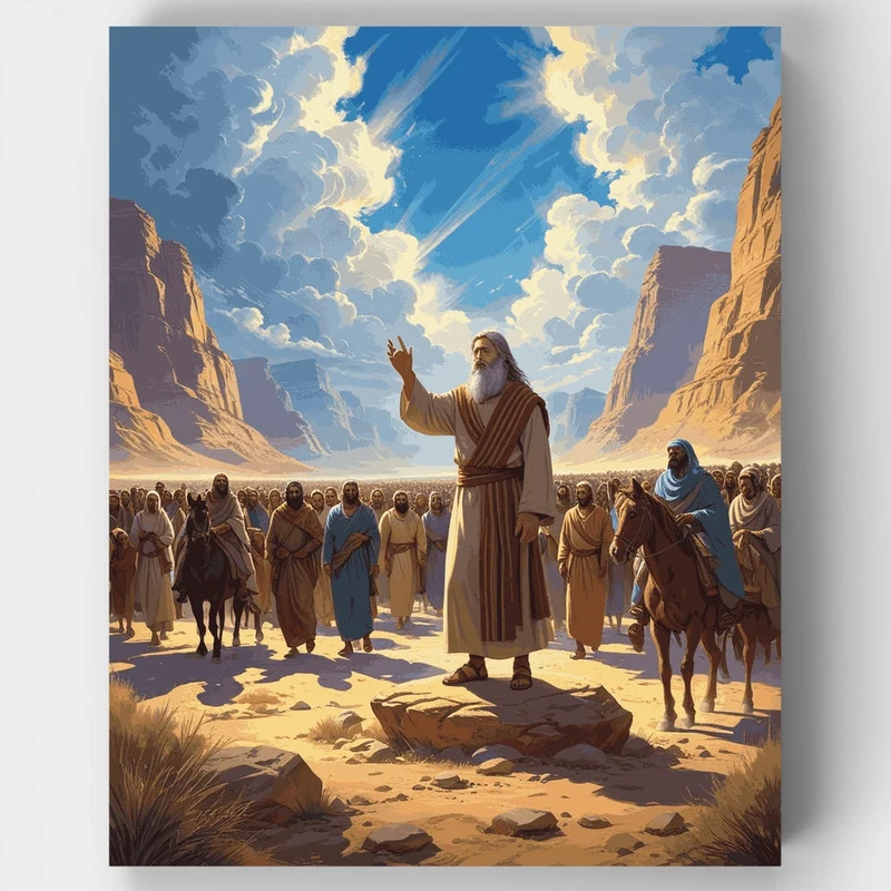 Moses Leading the Israelites - Paint by Numbers Kit