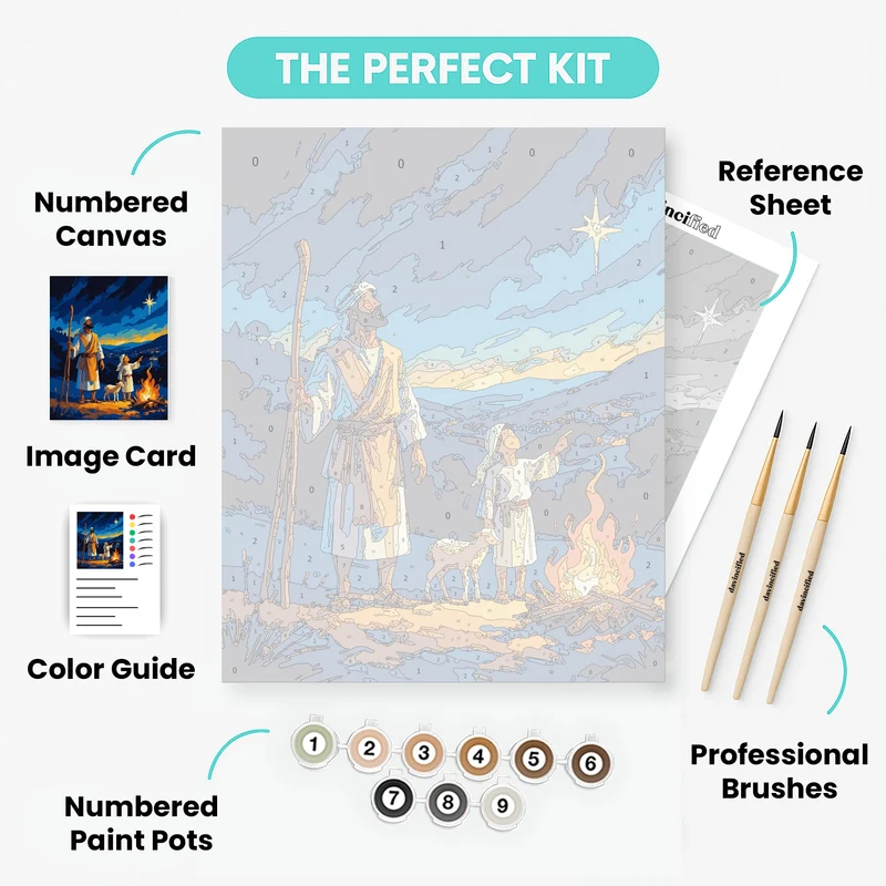 Shepherds and Star - Paint by Numbers Kit