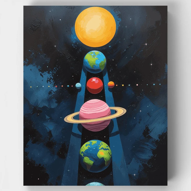 Solar System Alignment - Paint by Numbers Kit