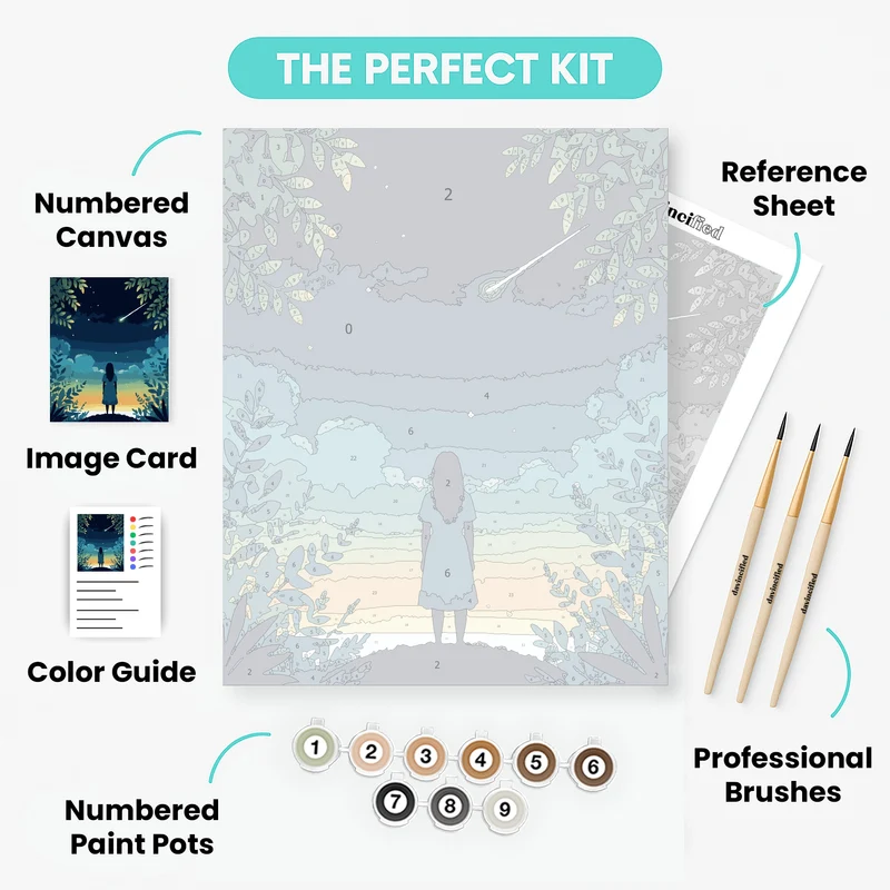 Stargazing Silhouette - Paint by Numbers Kit