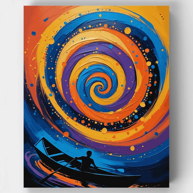 Cosmic Spiral Journey - Paint by Numbers Kit