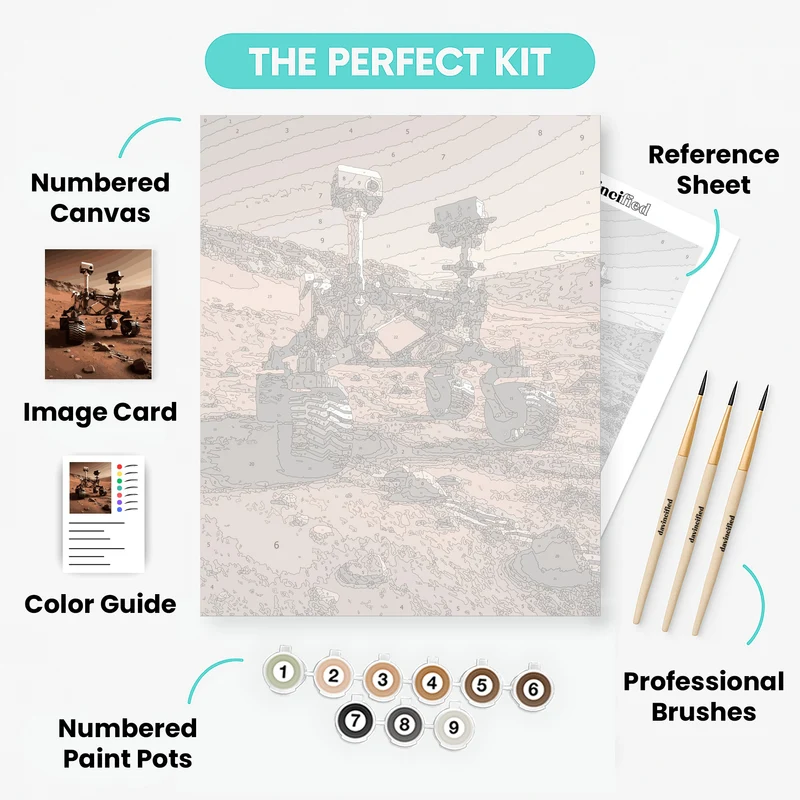 Mars Rover Exploration - Paint by Numbers Kit