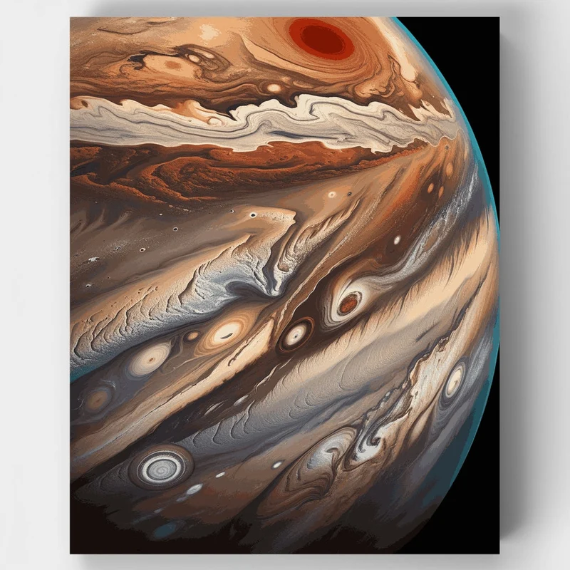 Jupiter's Swirling Clouds - Paint by Numbers Kit