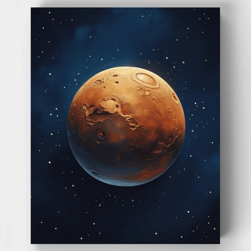 Mars Planet - Paint by Numbers Kit